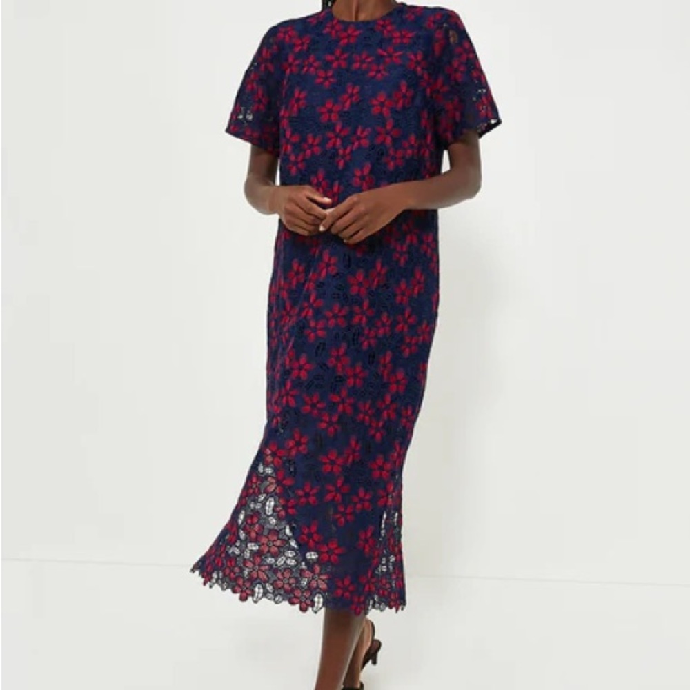 POMANDER PLACE Midnight Floral Lace Seraphina Dress